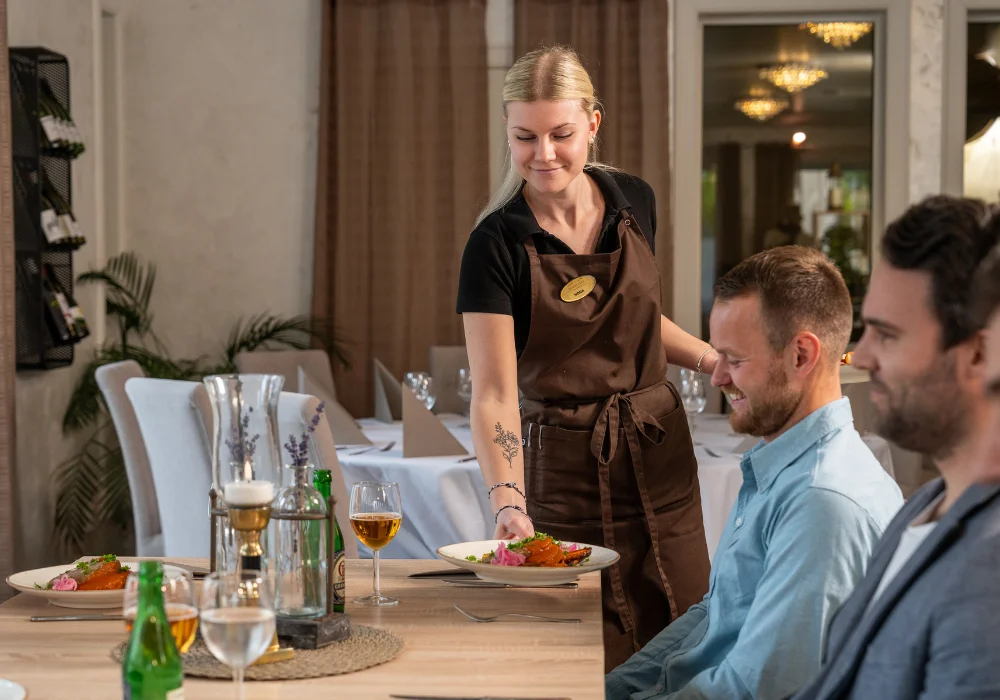 Lunchen serveras Himmelsby