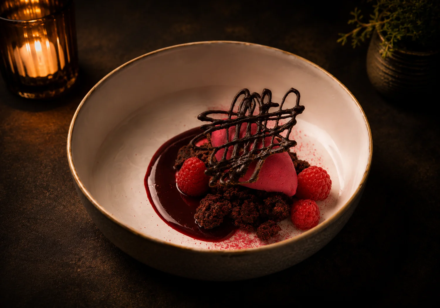 Restaurang Jordnära Dessert Björnbär