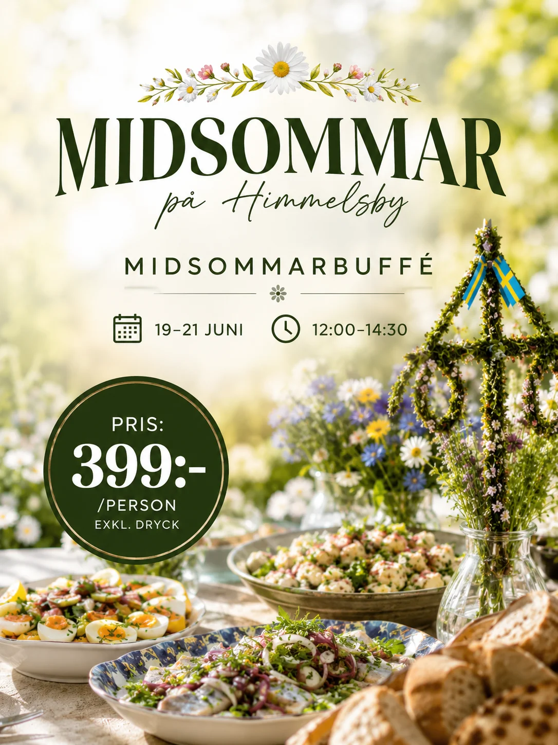 Midsommarbuffé på Himmelsby nära Linköping för hela familjen Midsommarbuffé på Himmelsby nära Linköping för hela familjen