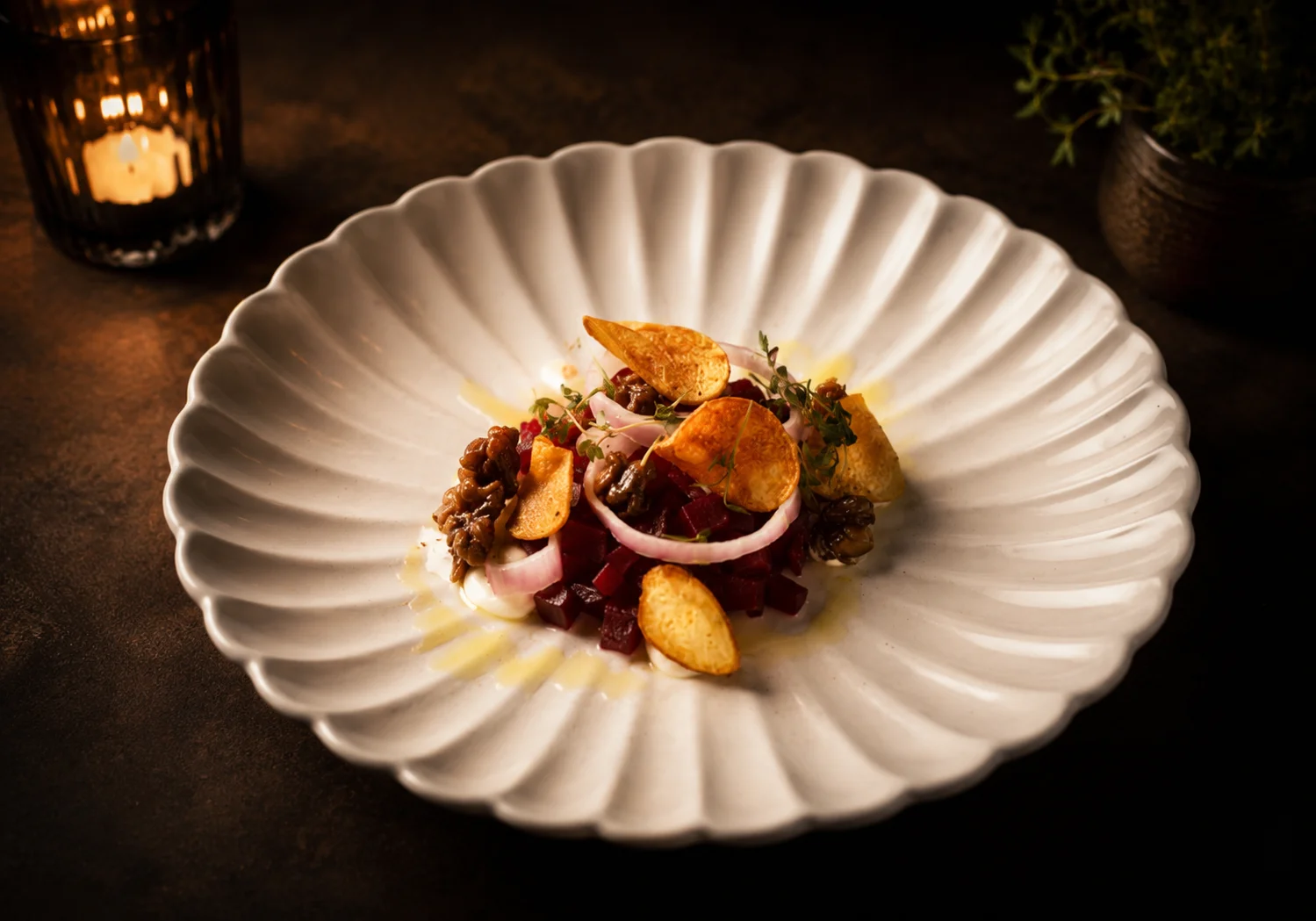 Restaurang Jordnära Förrätt Gröna Menyn