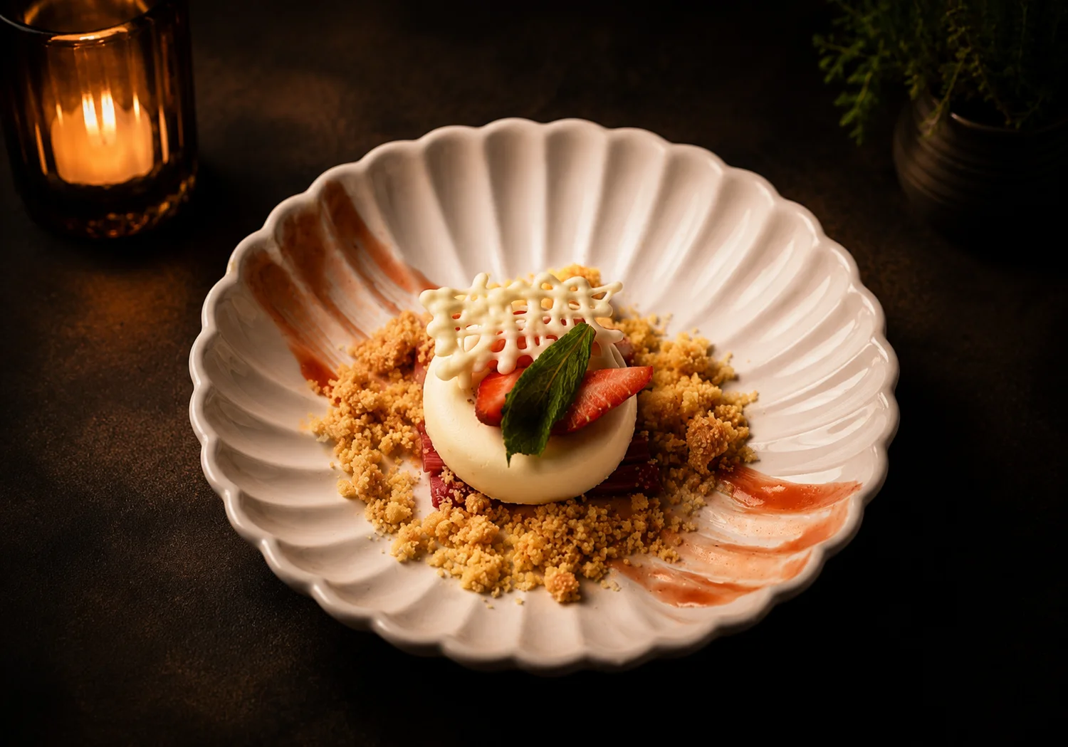 Restaurang Jordnära Dessert - Rabarber